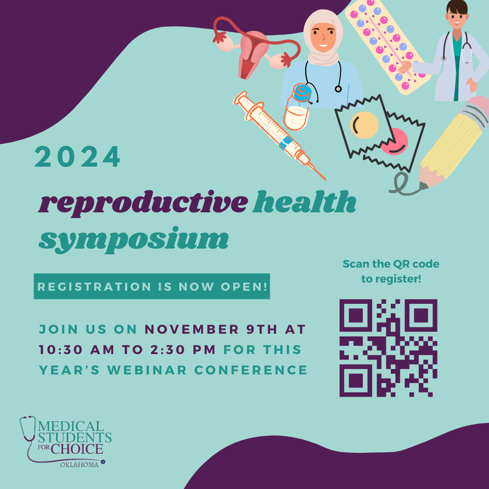 Flyer for the 2024 Reproductive Health Symposium on November 9, 2024.