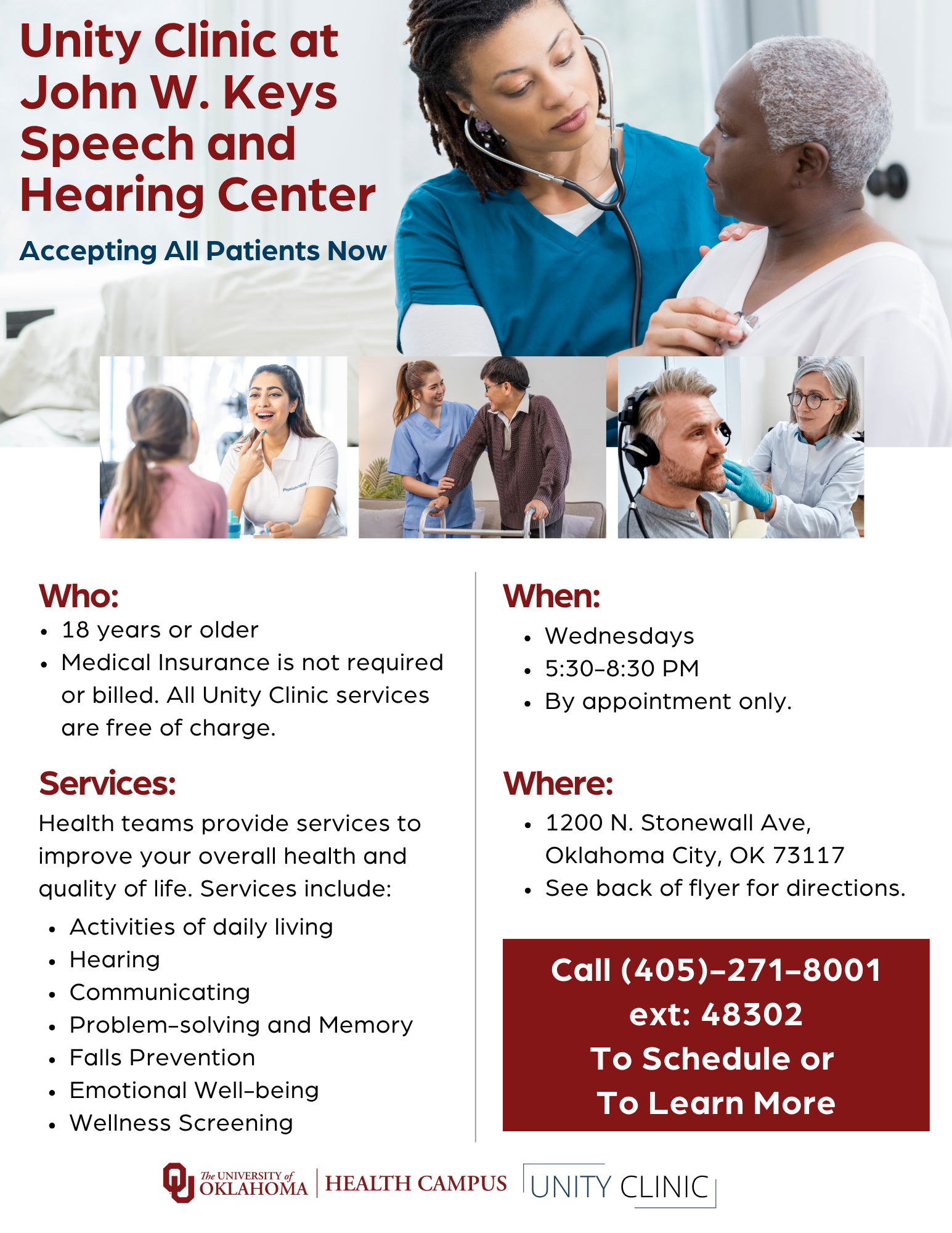 Page one of flyer with hyperlink