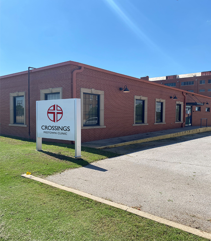 View of the outside of Crossings Clinic